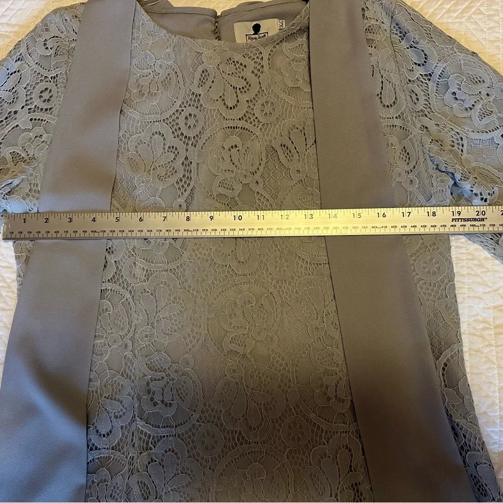 Dainty Jewells Lace Top in Soft Light Blue - Picture 11 of 12